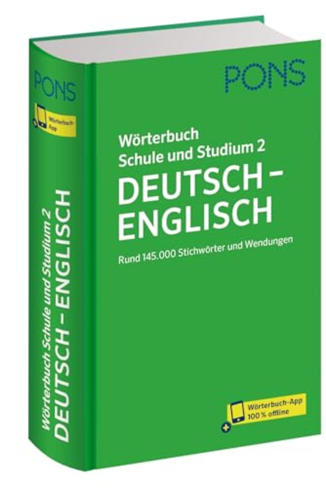 PONS Wörterbuch Schule und Studium Deutsch - Englisch, Band 2