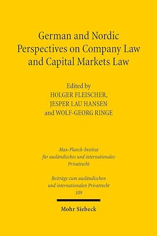 German and Nordic Perspectives on Company Law and Capital Markets Law