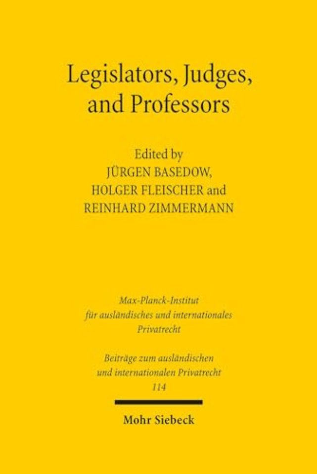 Legislators, Judges, and Professors
