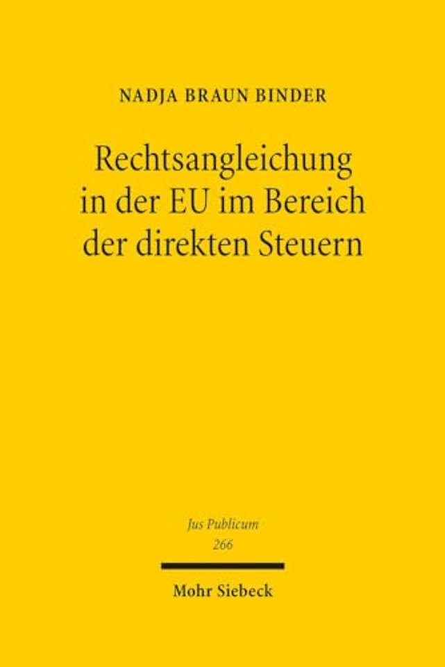 Rechtsangleichung in der EU im Bereich der direkten Steuern