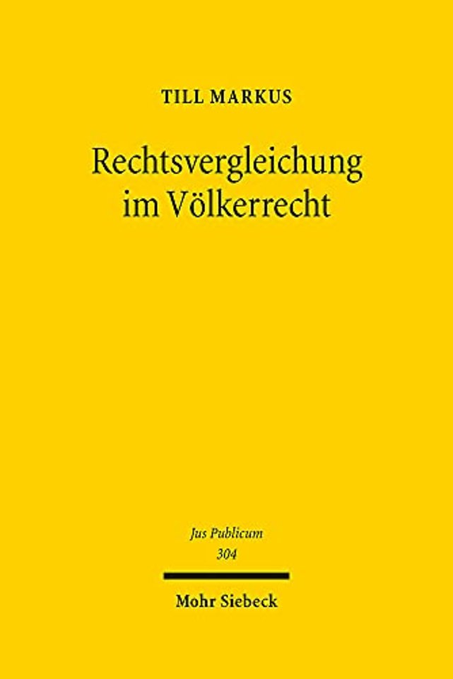 Rechtsvergleichung im Volkerrecht