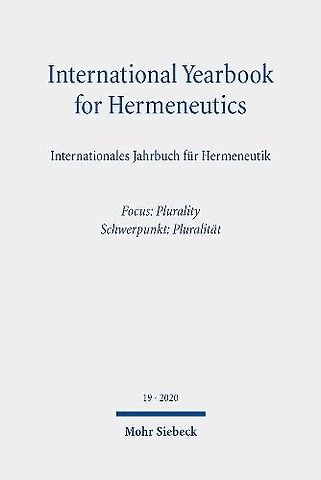 International Yearbook for Hermeneutics/Internationales Jahrbuch fur Hermeneutik