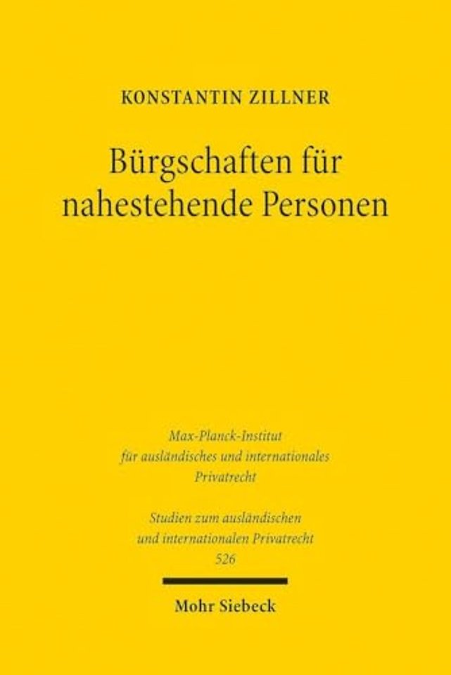 Burgschaften fur nahestehende Personen