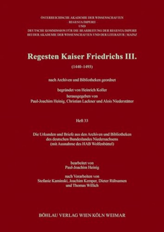 Regesten Kaiser Friedrichs III. (1440-1493)