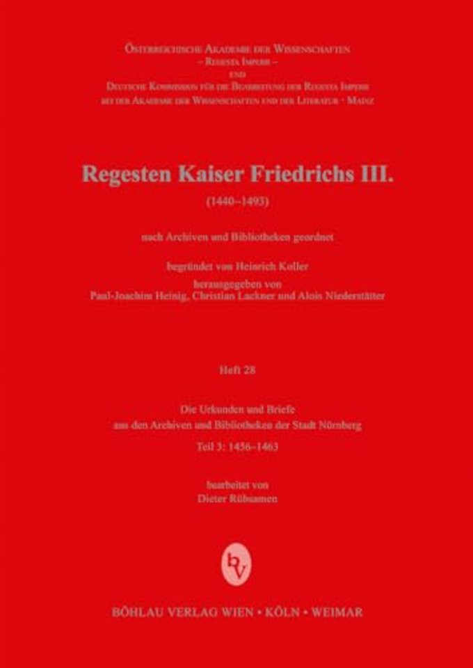 Die Urkunden und Briefe aus den Archiven und Bibliotheken der Stadt Nurnberg