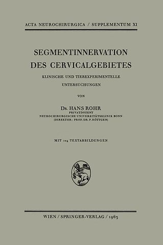 Segmentinnervation des Cervicalgebietes