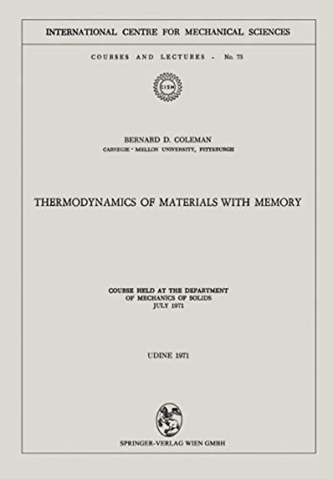 Thermodynamics of Materials with Memory