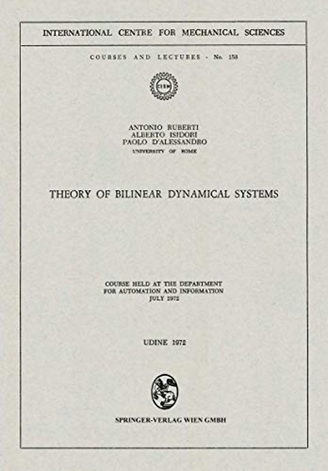 Theory of Bilinear Dynamical Systems