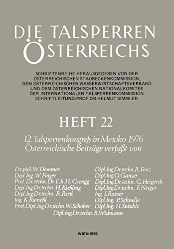 12. Talsperrenkongreß in Mexiko 1976