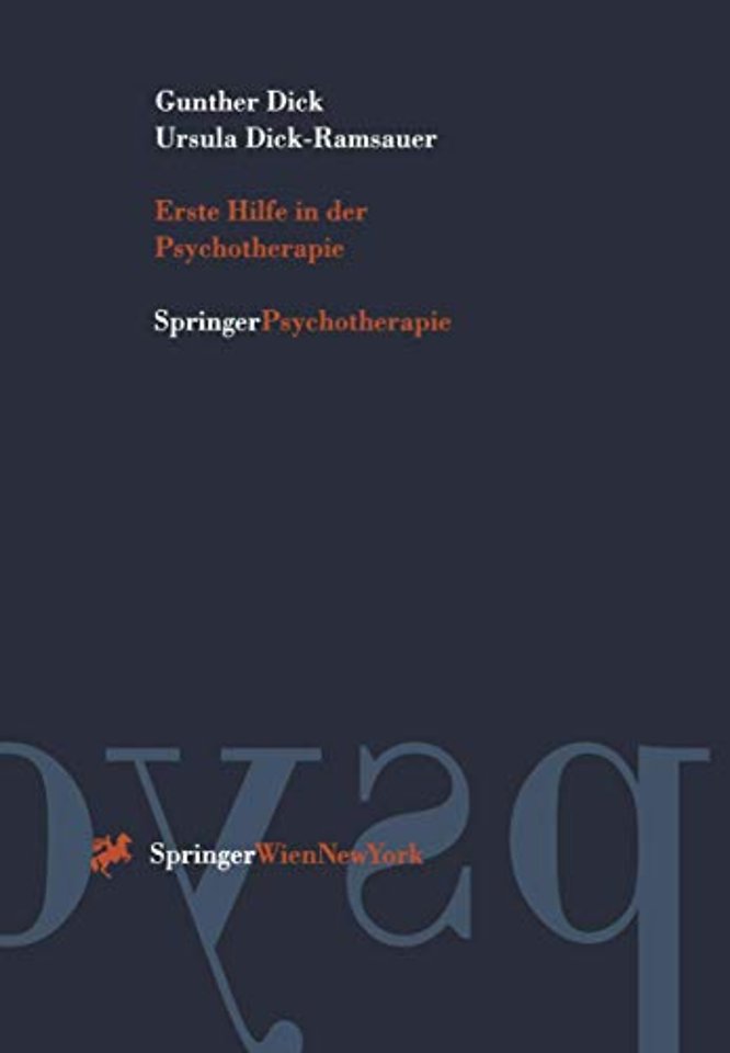 Erste Hilfe in der Psychotherapie