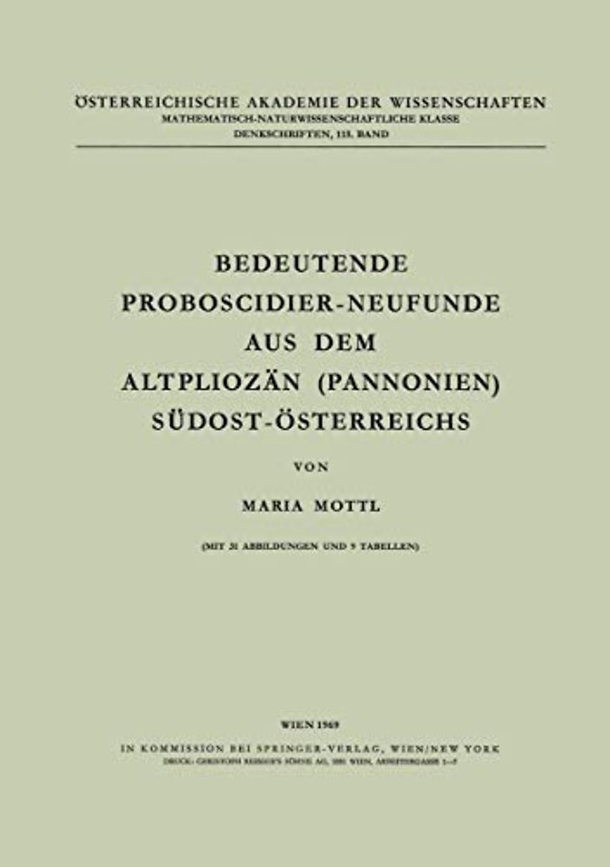 Bedeutende Proboscidier-Neufunde aus dem Altpliozän (Pannonien) Südost-Österreichs