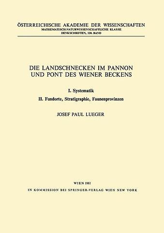 Die Landschnecken im Pannon und Pont des Wiener Beckens