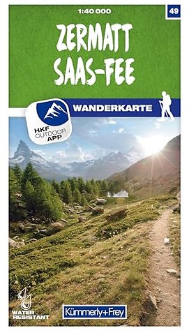Zermatt / Saas-Fee Hiking Map