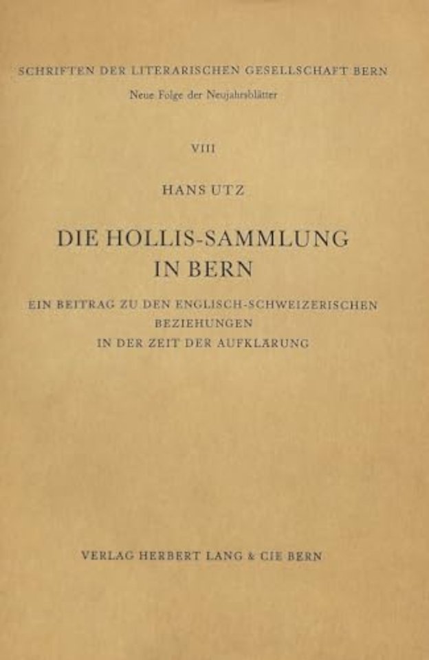 Die Hollis-Sammlung in Bern
