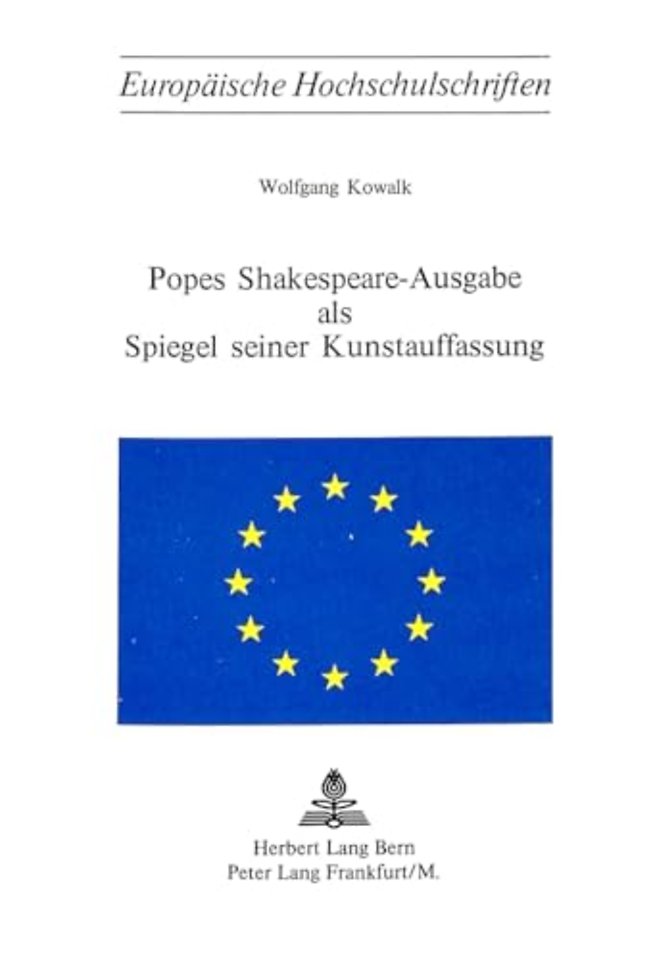 Popes Shakespeare-Ausgabe als Spiegel seiner Kunstauffassung