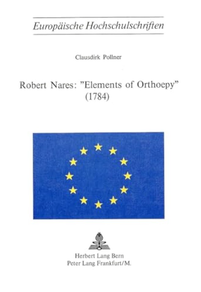 Robert Nares: «Elements of Orthoepy» (1784)