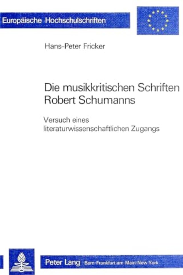 Die musikkritischen Schriften Robert Schumanns