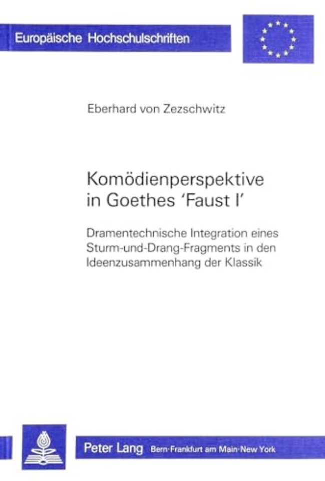 Komoedienperspektive in Goethes Faust I