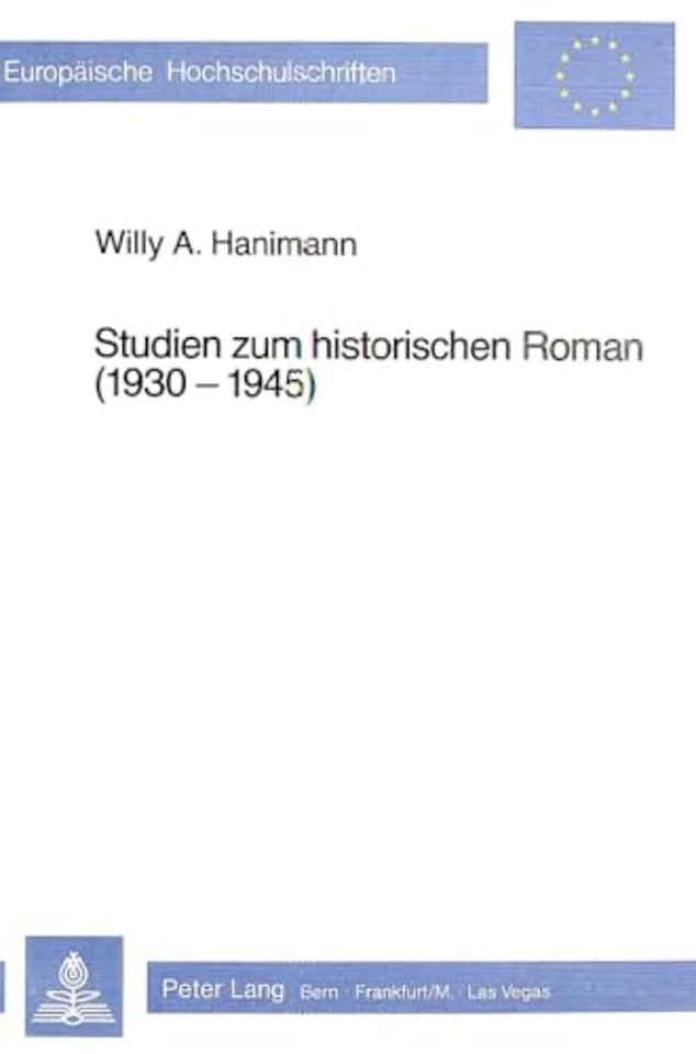 Studien zum historischen Roman (1930-1945)