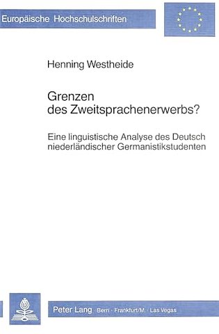 Grenzen des Zweitsprachenerwerbs?