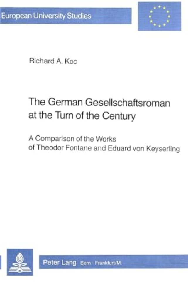German Gesellschaftsroman at the Turn of the Century