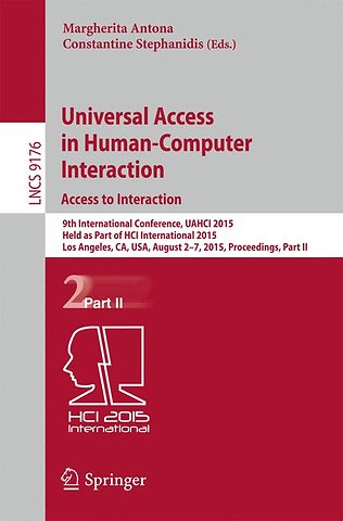Universal Access in Human-Computer Interaction. Access to Interaction
