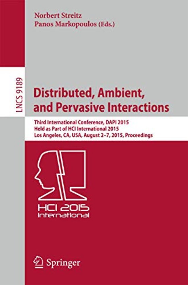 Distributed, Ambient, and Pervasive Interactions