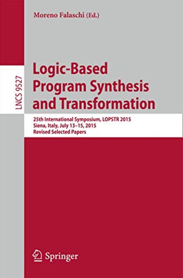 Logic-Based Program Synthesis and Transformation
