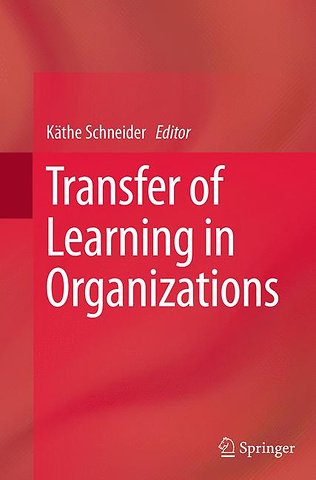 Transfer of Learning in Organizations