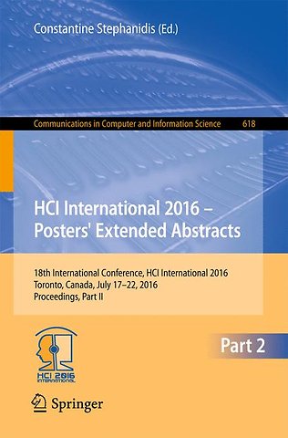 HCI International 2016 – Posters' Extended Abstracts