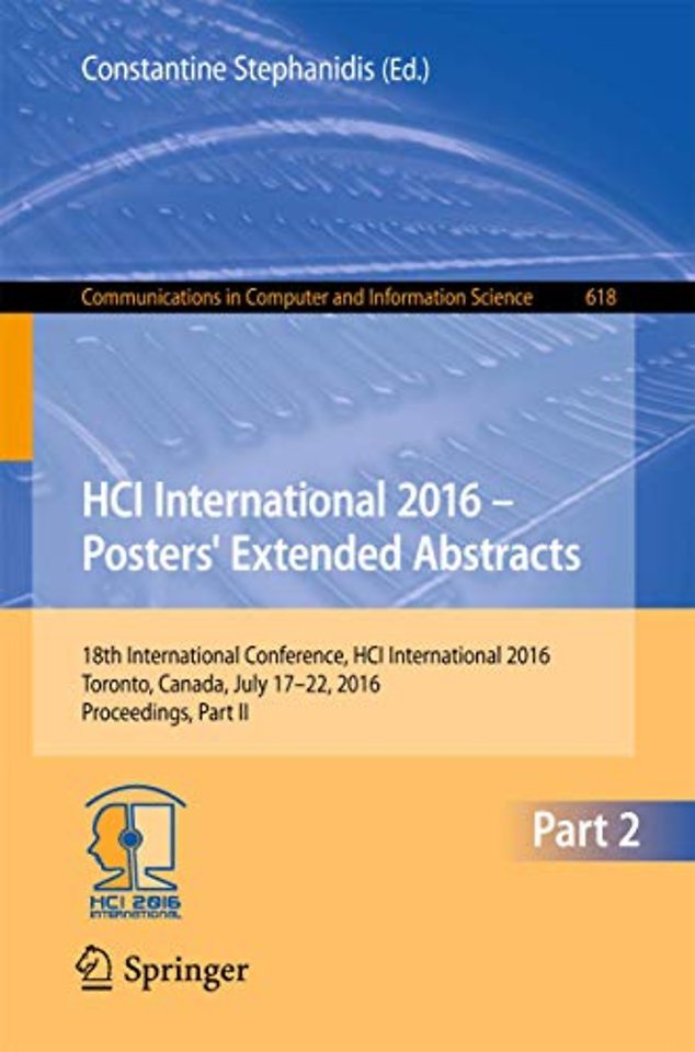 HCI International 2016 – Posters' Extended Abstracts