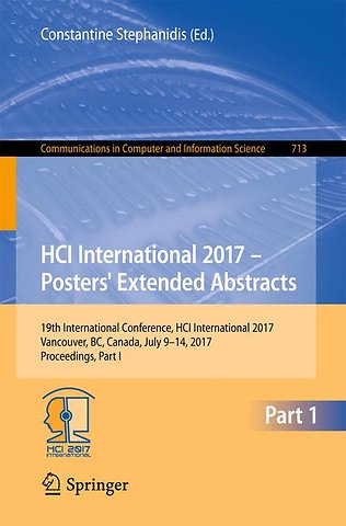 HCI International 2017 – Posters' Extended Abstracts