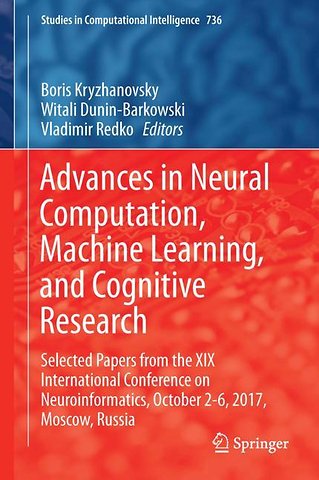 Advances in Neural Computation, Machine Learning, and Cognitive Research