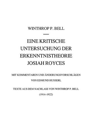 Eine kritische Untersuchung der Erkenntnistheorie Josiah Royces
