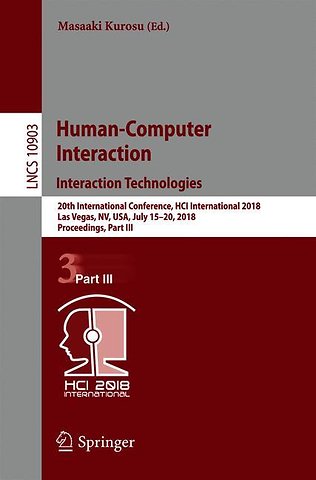 Human-Computer Interaction. Interaction Technologies