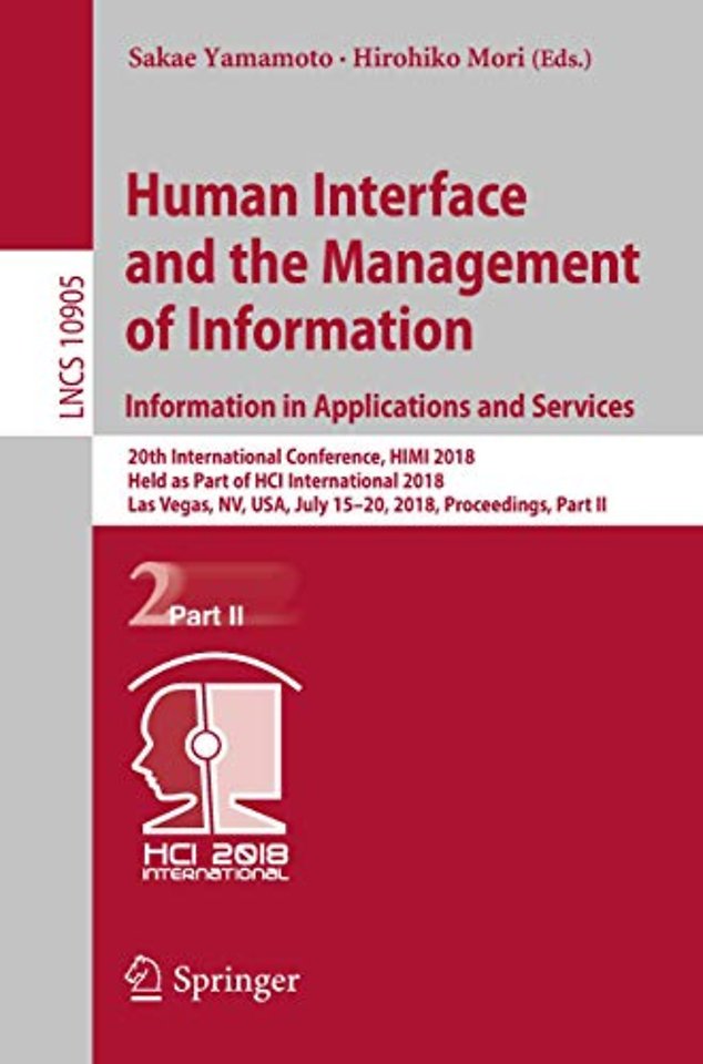 Human Interface and the Management of Information. Information in Applications and Services