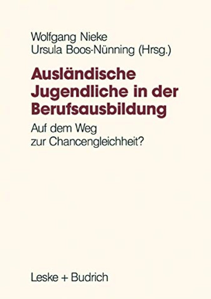 Ausländische Jugendliche in der Berufsausbildung