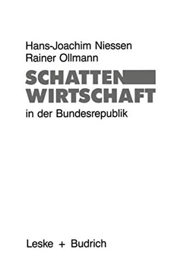 Schattenwirtschaft in der Bundesrepublik
