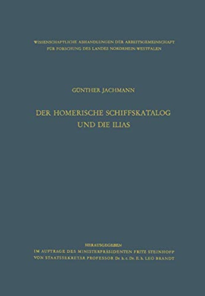 Der homerische Schiffskatalog und die Ilias