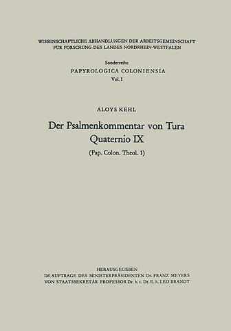 Der Psalmenkommentar von Tura