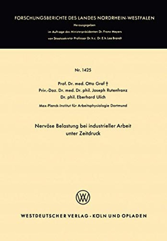 Nervöse Belastung bei industrieller Arbeit unter Zeitdruck