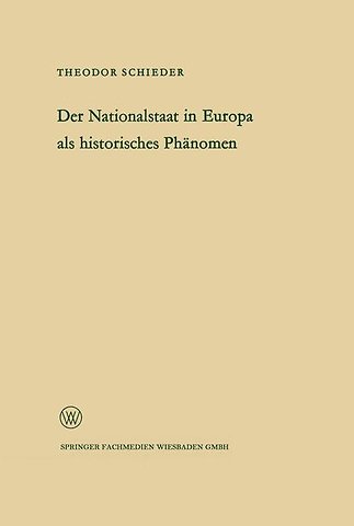 Ansprache des Ministerpräsidenten Dr. Franz Meyers. Der Nationalstaat in Europa als historisches Phänomen