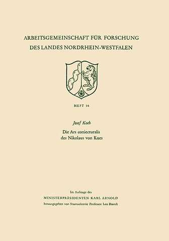 Die Ars coniecturalis des Nikolaus von Kues