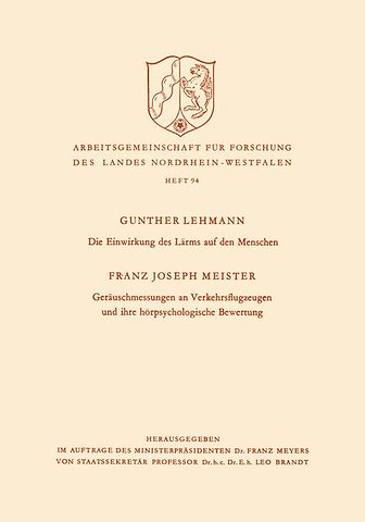 Die Einwirkung des Lärms auf den Menschen
