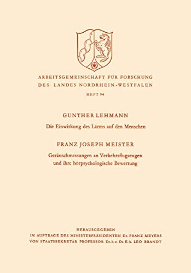 Die Einwirkung des Lärms auf den Menschen