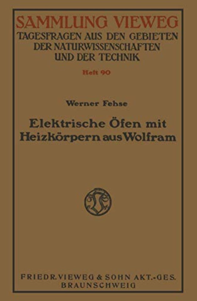 Elektrische Öfen mit Heizkörpern aus Wolfram