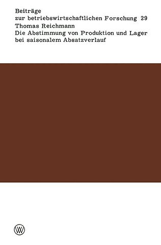 Die Abstimmung von Produktion und Lager bei saisonalem Absatzverlauf