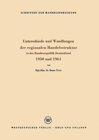 Unterschiede und Wandlungen der Regionalen Handelsstruktur