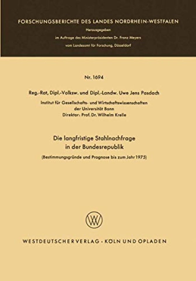 Die langfristige Stahlnachfrage in der Bundesrepublik