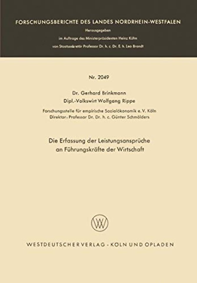 Die Erfassung der Leistungsansprüche an Führungskräfte der Wirtschaft